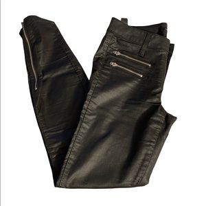 Bebe Black Faux Leather Pants